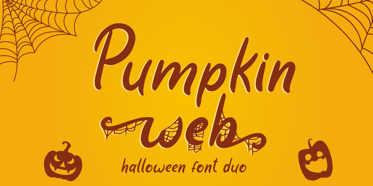 Пример шрифта Pumpkin Web Regular